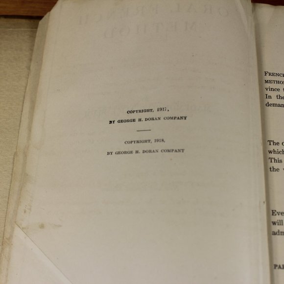 Antique French Lesson book by Mademoiselle Alice Blum 1917 - Picture 5 of 6